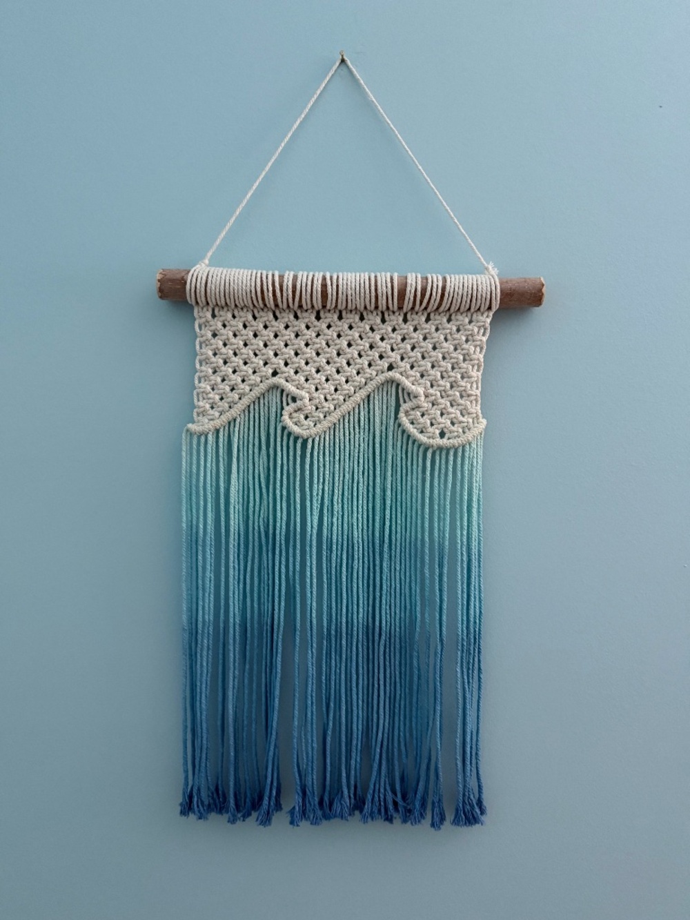 Beach Waves Small Macrame Wall Art